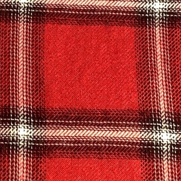 Calvin Klein Dark Merlot Plaid Button Up Shirt - Picture 6 of 8